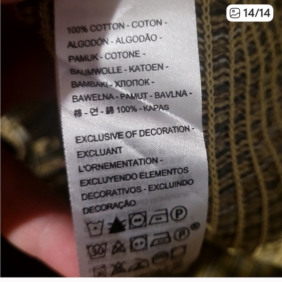 Levi's Yellow Striped Ruched Crop Blouse - Picture 14 of 14